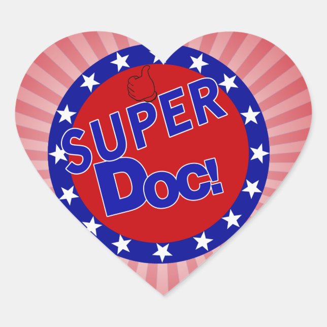 STICKER CŒUR SUPER DOC S'ENCOURAGE (Devant)