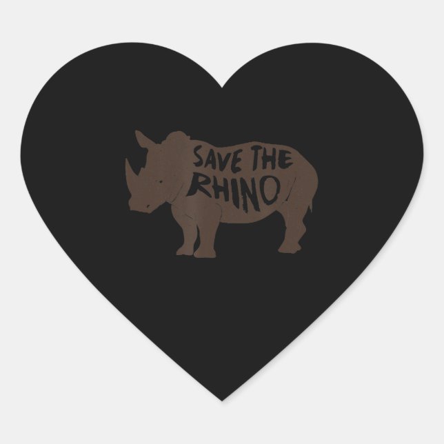 Sticker Cœur Super Enregistrer Rhino T Version Light (Devant)