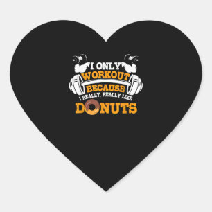 Sticker Cœur Super Gym Dit Donuts Lover Cadeau