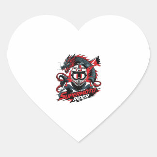 Sticker Cœur Super Moto Rider � Motorcycle