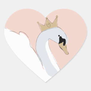 Sticker Cœur Swan Princess