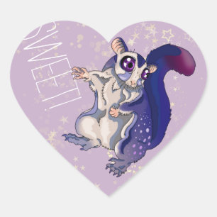Sticker Cœur Sweet Sugar Glider Baby