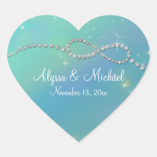 Sticker Cœur Symbole Aqua Infinity Signal Infinite Love Twinkan