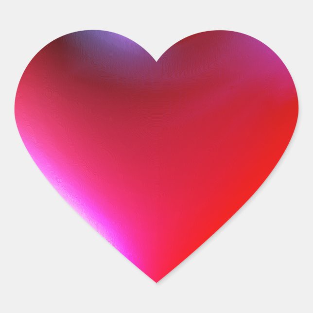 Sticker Cœur Symbole Coeur à trois dimensions Rouge Miami (Devant)