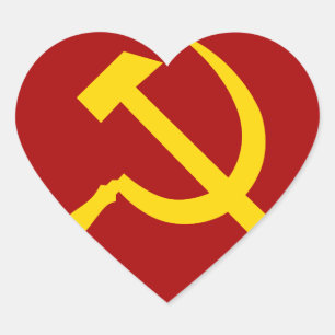 Sticker Cœur Symbole de l'Union Soviétique - С о в е т и с к d