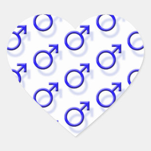 Sticker Cœur Symbole sexuel masculin