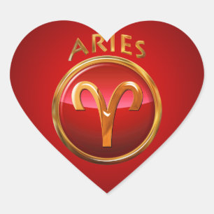 Sticker Cœur SYMBOLE Zodiaque Aries