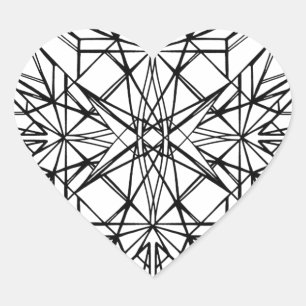 Sticker Cœur symétrie géométrique