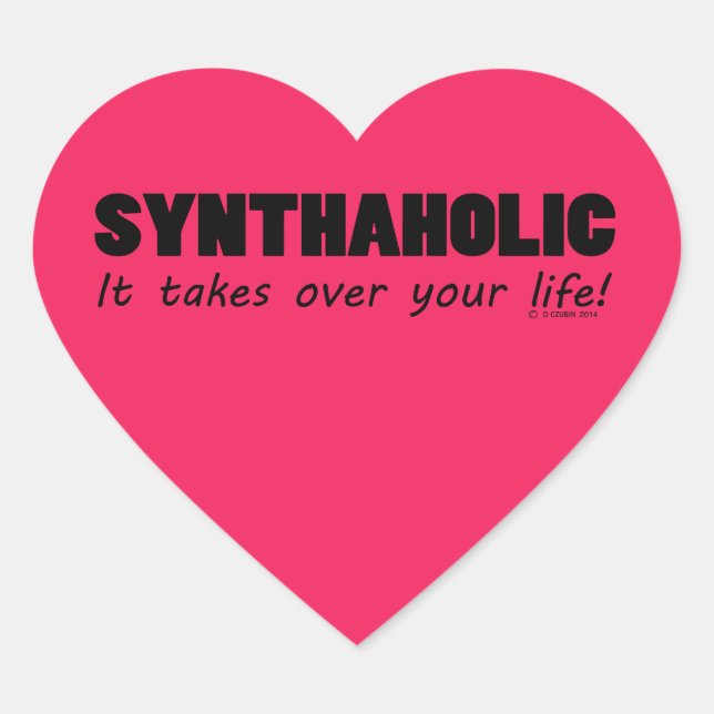 Sticker Coeur Synthaholic (Devant)
