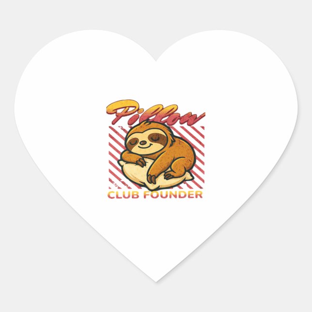Sticker Cœur T-shirt classique fondateur du Club coussin (Devant)