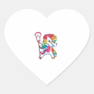 Sticker Cœur T-shirt Dabbing Unicorn Lacrosse Drôle Lin Lâché