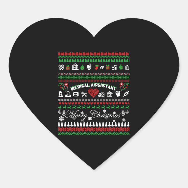 Sticker Cœur T-shirt de Christmas (Devant)