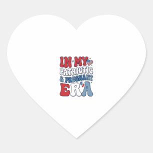 Sticker Cœur T-shirt de grossesse vintage de l'ère enceinte pat