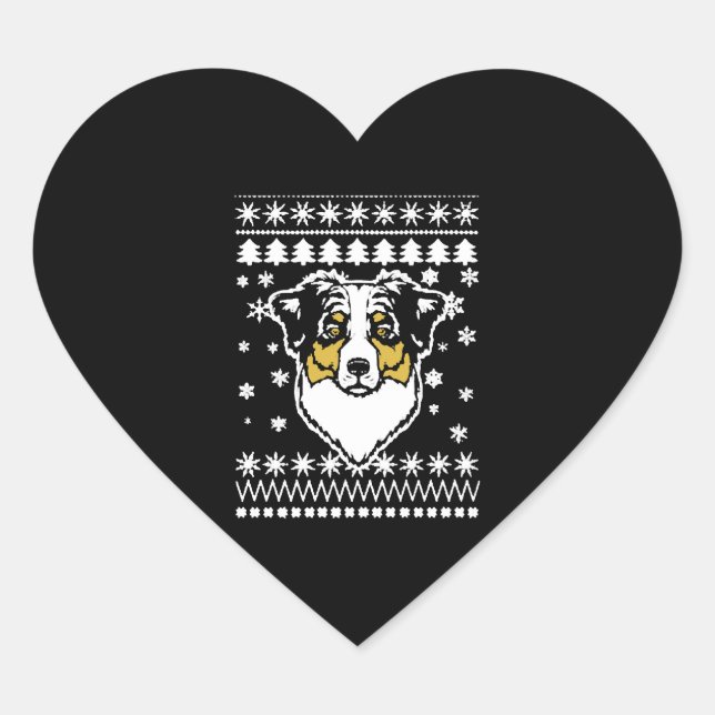 Sticker Cœur T-shirt de Shepherd Christmas (Devant)