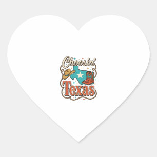 Sticker Cœur T-shirt graphique vintage cowgirl Texas Western De