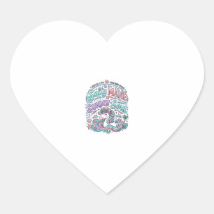 Sticker Cœur T-Shirt Licorne Crinière Salée Âme Ensoleillée Sty