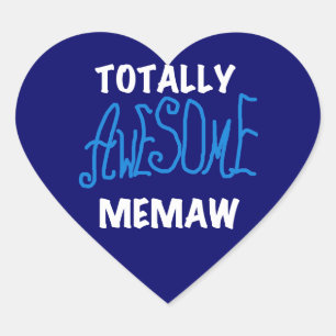 Sticker Cœur T-shirts bleus Memaw absolument géniaux