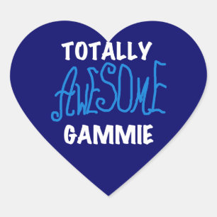 Sticker Cœur T-shirts et cadeaux bleu Gammie absolument géniaux