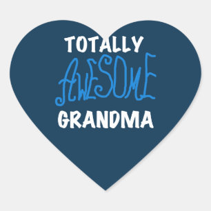 Sticker Cœur T-shirts et cadeaux bleu grand-mère absolument gén
