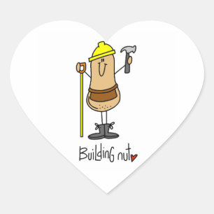 Sticker Cœur T-shirts et cadeaux Building Nut