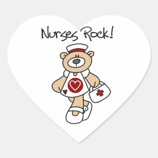 Sticker Cœur T-shirts et cadeaux de Roche pour les infirmières 