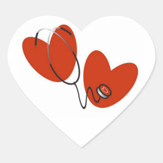 Sticker Cœur T-shirts et cadeaux Hearts and Stethoscope