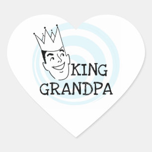 Sticker Cœur T-shirts et cadeaux King Grandpa