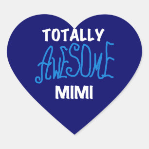 Sticker Cœur T-shirts et cadeaux Mimi Bleus absolument géniaux