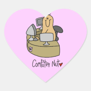 Sticker Cœur T-shirts et cadeaux pour les mordus d'informatique