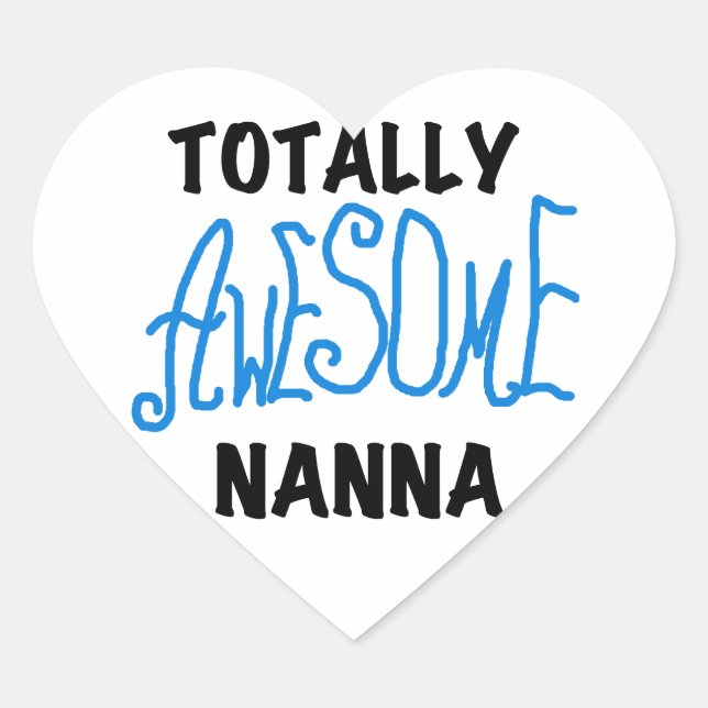 Sticker Cœur T-shirts Nanna Blue et GIfts absolument géniaux (Devant)