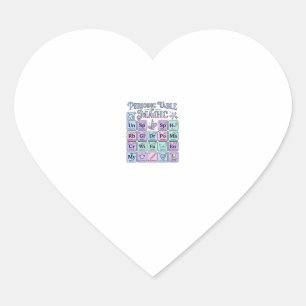 Sticker Cœur Table périodique licorne de magie Graphisme Mer