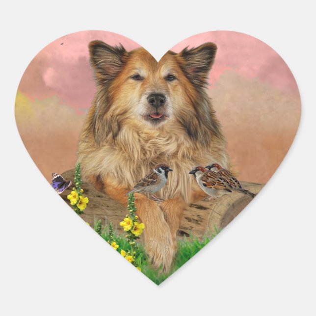 Sticker Cœur Tapis de rêve (Devant)