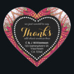 Sticker Cœur Tapisserie Red White Chalkboard Merci Heart Sticke<br><div class="desc">Merci autocollants personnalisables en forme de coeur : dentelle fractale en rouge, or et blanc avec le mot "Merci" en police d'écriture pour personnaliser les messages. Bonne façon visuelle de dire Merci pour les mariages, fiançailles, anniversaire & réunions, et événements spéciaux - ou customisez-le pour convenir exactement comment vous voulez...</div>