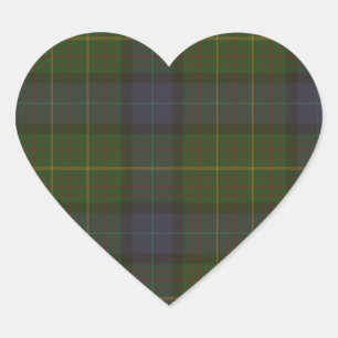Sticker Cœur tartan californien
