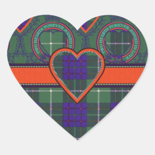 Sticker Cœur Tartan d'écossais de Macintyre