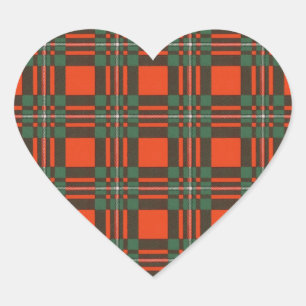 Sticker Cœur Tartan d'écossais de plaid de clan de Macgregor