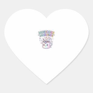 Sticker Cœur Tasse Licorne Mugicorn Matin Graphisme Zazzle Créa