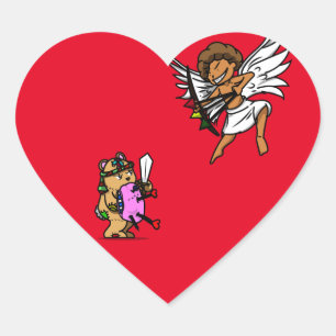 Sticker Cœur Teddy contre Cherub