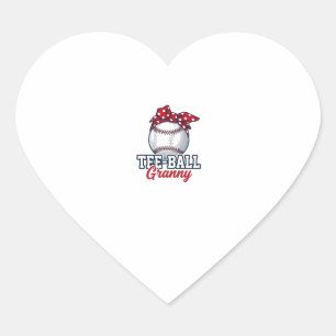 Sticker Cœur Tee Ball Mamie Baseball Bow Vintage Shirt_1
