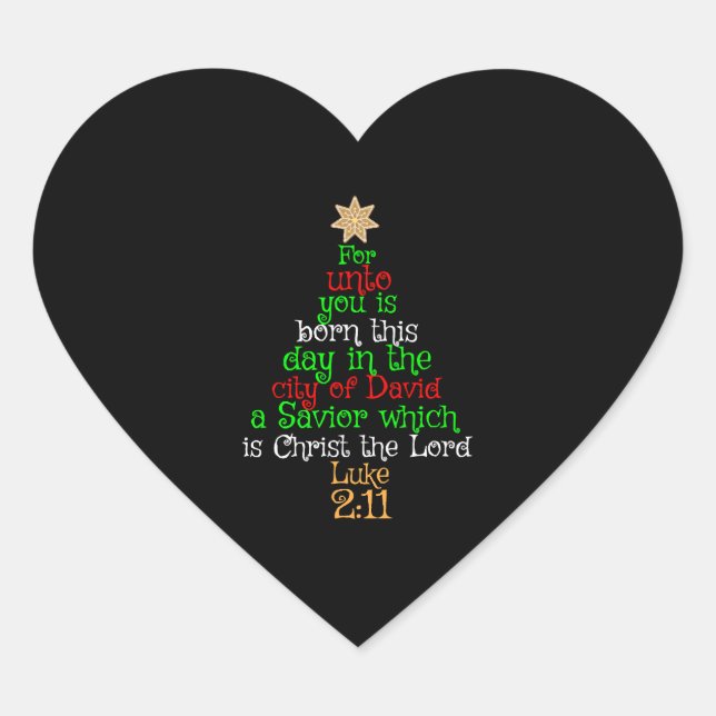 Sticker Cœur Tee-shirts de Christian-Christmas (Devant)
