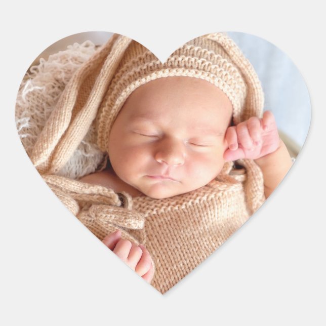 Sticker Cœur Télécharger votre photo (Devant)