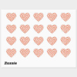 Sticker Cœur Teracotta Mariage Collection Vérifier À damiers<br><div class="desc">Produits de mariage à thème de couleur Teracotta bohème moderne. À feuillage persistant rétro tendance chèques dépoli design,  dépoli plaques de papier à damiers dans belle élégante et chic Teracotta et couleur blanche.</div>
