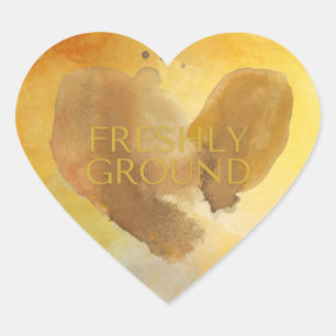 Sticker Cœur Terrain frais avec un coeur d'or