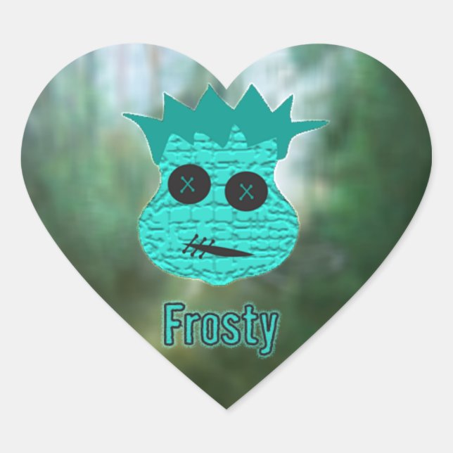 Sticker Cœur Têtes vaudou ~ Marais (Devant)