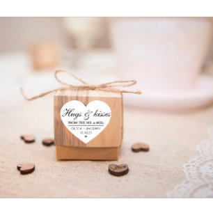 Sticker Cœur Texte noir de nom de couple de mariage personnalis