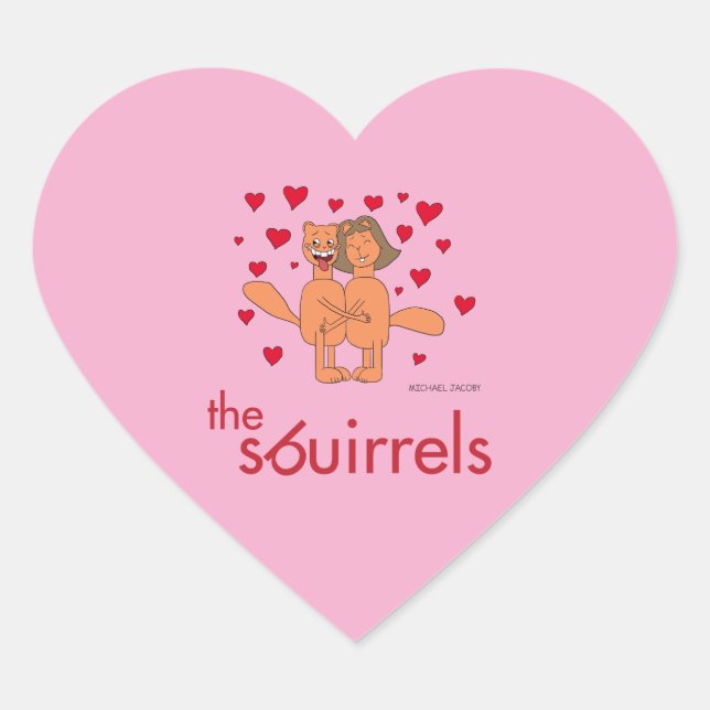 Sticker Cœur The Sbuirrels Ed and Mary Valentine (Devant)