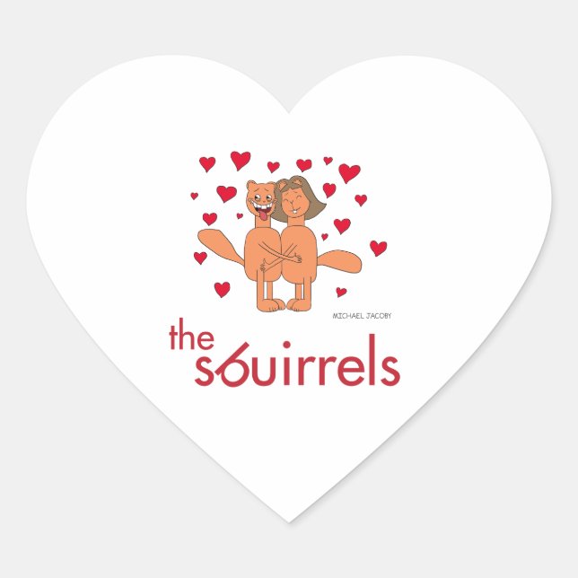 Sticker Cœur The Sbuirrels Ed and Mary Valentine (Devant)