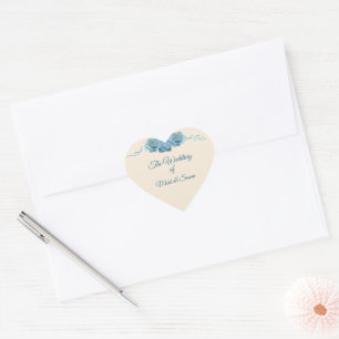 Sticker Cœur The Wedding Of Elegant Blue Roses 