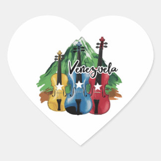Sticker Cœur three Venezuelan violins