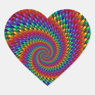 Sticker Cœur Tie Dye Basic